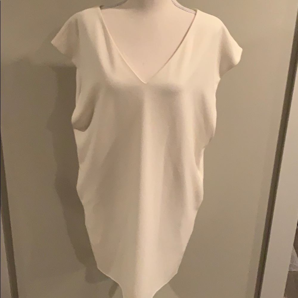 White shift dress